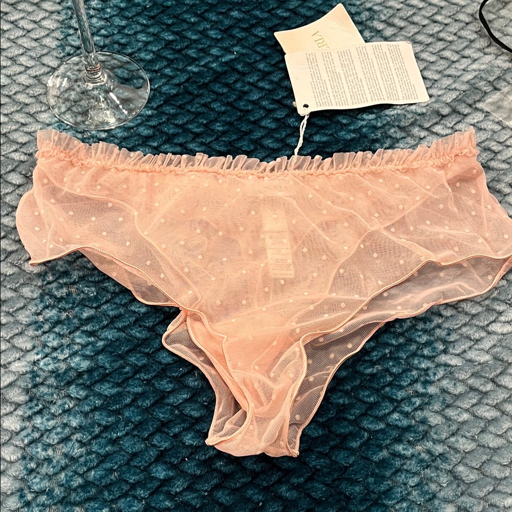 La Perla Sheer pink polka dot panties